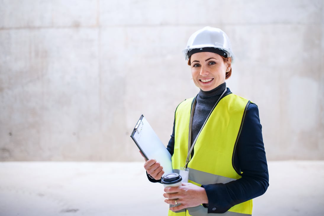 Engineer Standing on Construction Site